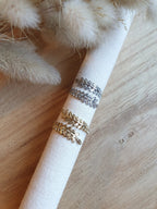 Bague fine ajustable couronne de laurier en acier inoxydable or ou argent Micomidy Bijoux