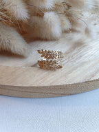 Bague fine ajustable couronne de laurier en acier inoxydable or ou argent Micomidy Bijoux