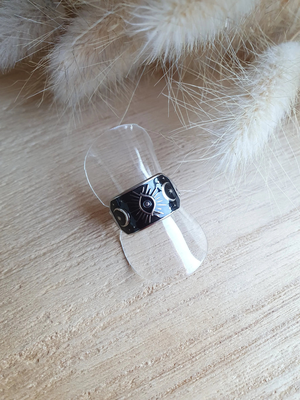 Bague witch - Bague ajustable émaillée en acier inoxydable doré ou argenté Micomidy Bijoux