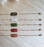 Bracelet witchy ajustable en acier inoxydable doré et émail coloré Micomidy Bijoux