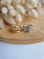 Bague Oceane - Bague ajustable en acier inoxydable or ou argent avec des coquillages cauris Micomidy Bijoux