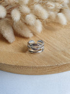 Bague Oceane - Bague ajustable en acier inoxydable or ou argent avec des coquillages cauris Micomidy Bijoux