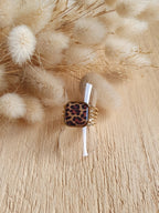 Bague léopard carré ajustable en acier inoxydable doré à l'or fin Micomidy Bijoux