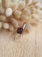 Bague léopard carré ajustable en acier inoxydable doré à l'or fin Micomidy Bijoux
