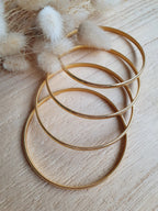 Bracelet jonc empilable en acier inoxydable or Micomidy Bijoux