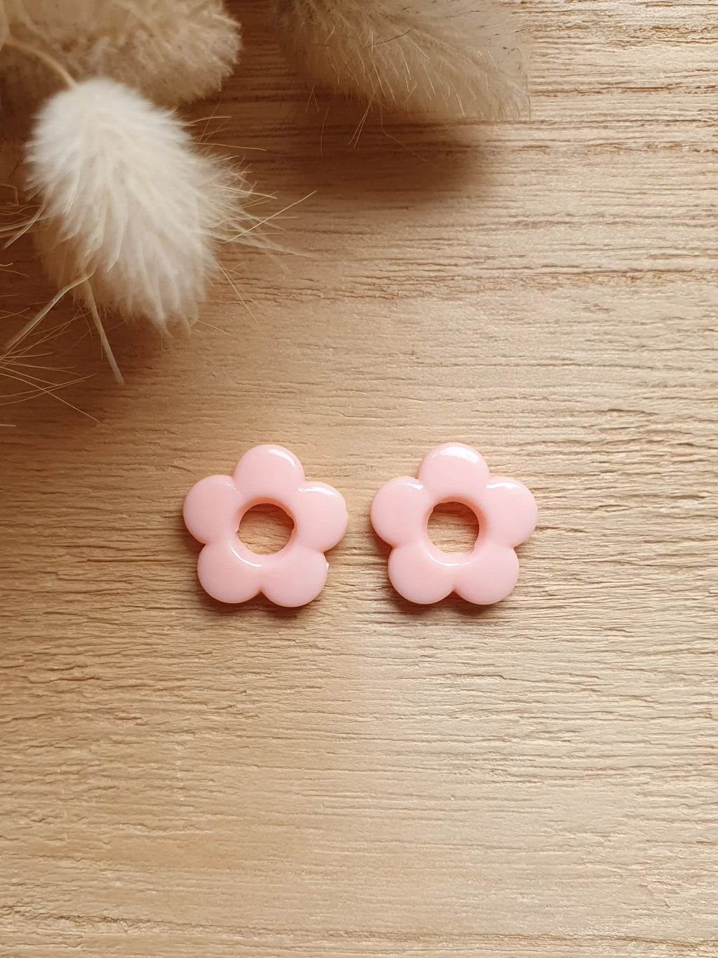 Paire de pampilles fleurs pastels interchangeables pour boucles d'oreilles créoles Micomidy Bijoux