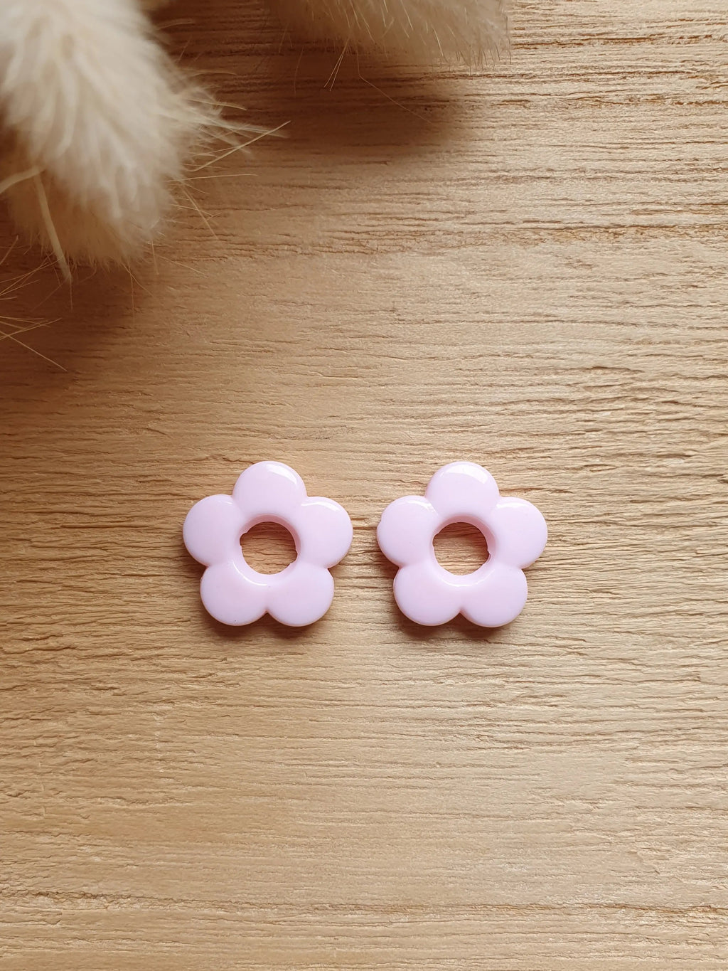 Paire de pampilles fleurs pastels interchangeables pour boucles d'oreilles créoles Micomidy Bijoux