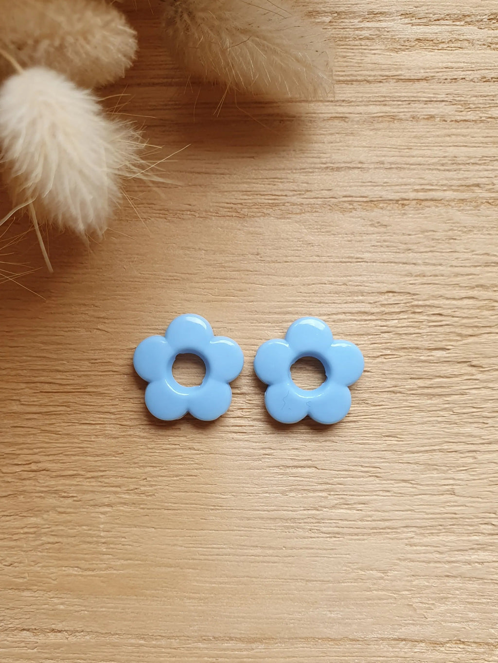 Paire de pampilles fleurs pastels interchangeables pour boucles d'oreilles créoles Micomidy Bijoux