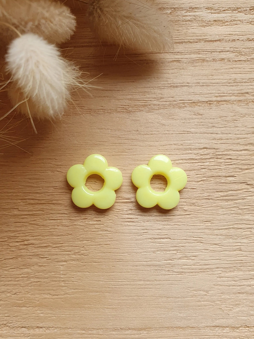 Paire de pampilles fleurs pastels interchangeables pour boucles d'oreilles créoles Micomidy Bijoux