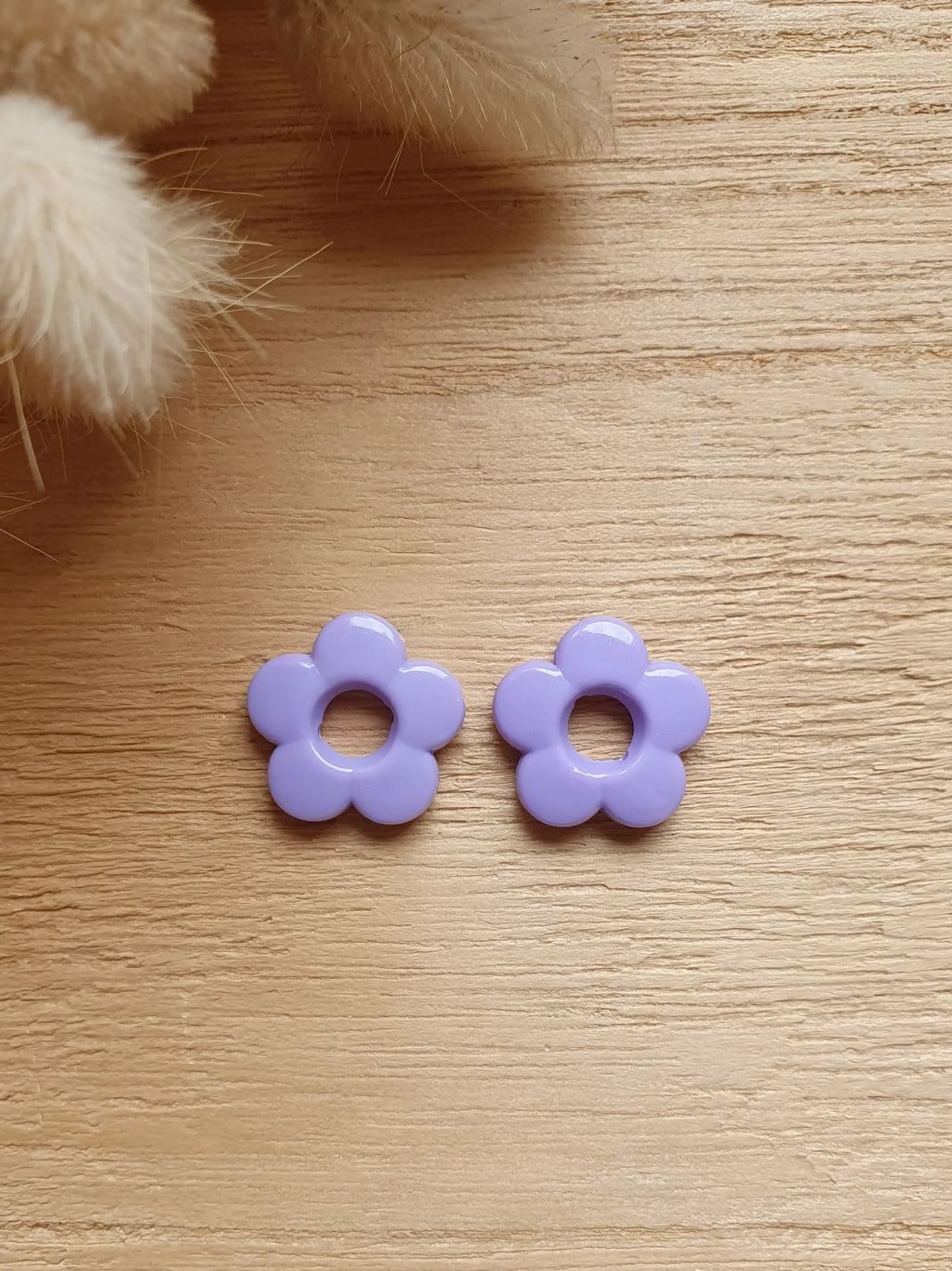 Paire de pampilles fleurs pastels interchangeables pour boucles d'oreilles créoles Micomidy Bijoux