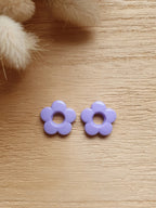 Paire de pampilles fleurs pastels interchangeables pour boucles d'oreilles créoles Micomidy Bijoux