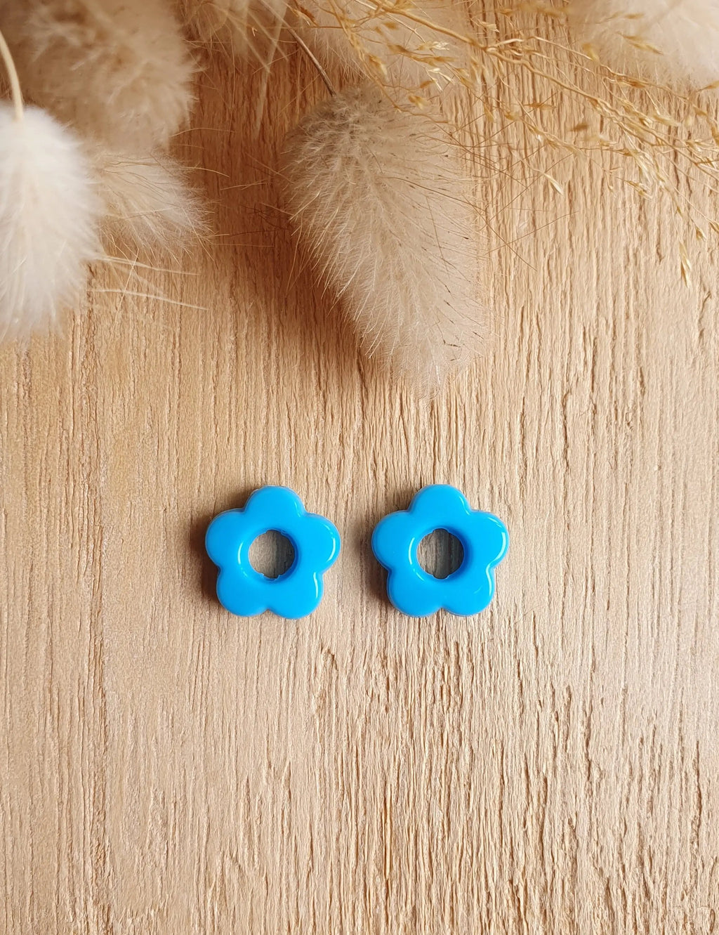 Paire de petites pampilles fleurs pastel interchangeables pour boucles d'oreilles créoles Micomidy Bijoux