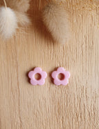 Paire de petites pampilles fleurs pastel interchangeables pour boucles d'oreilles créoles Micomidy Bijoux
