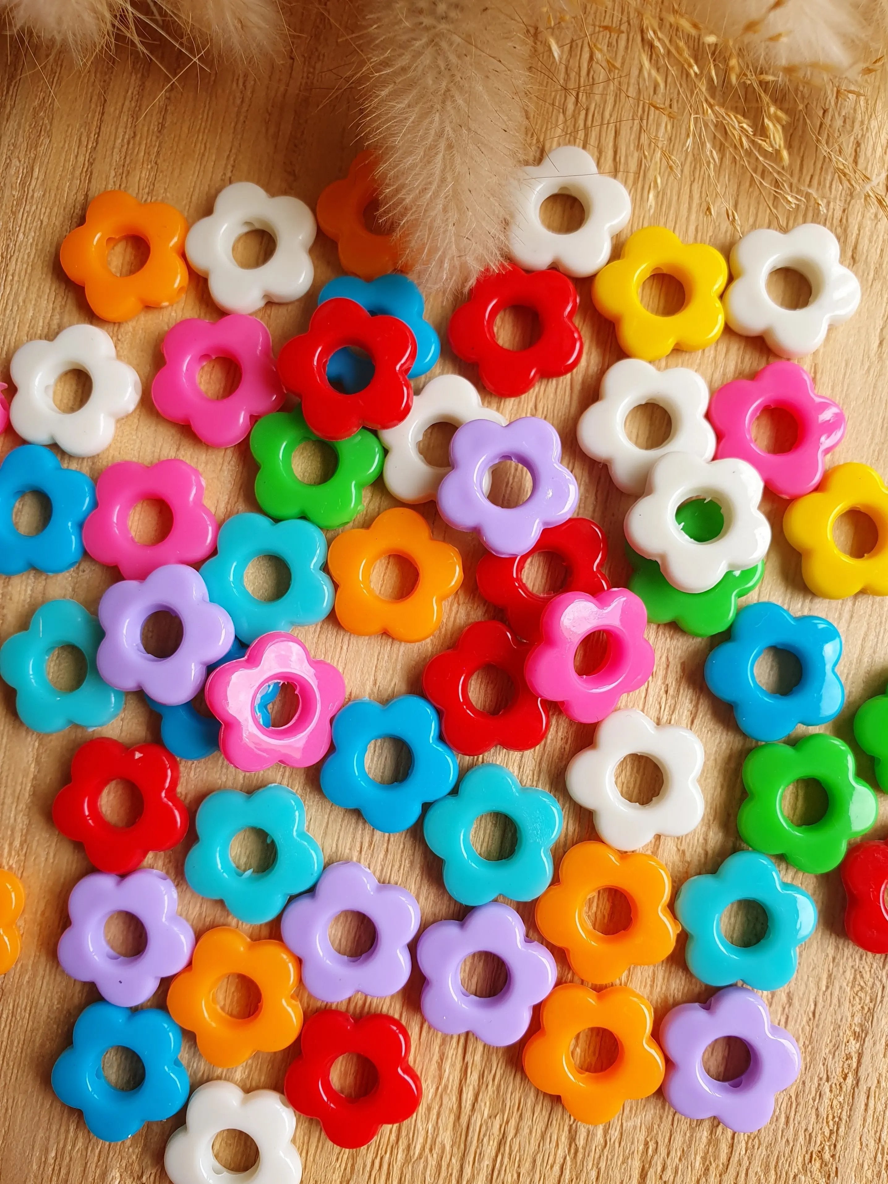 Paire de pampilles fleurs interchangeables pour boucles d'oreilles créoles Micomidy Bijoux