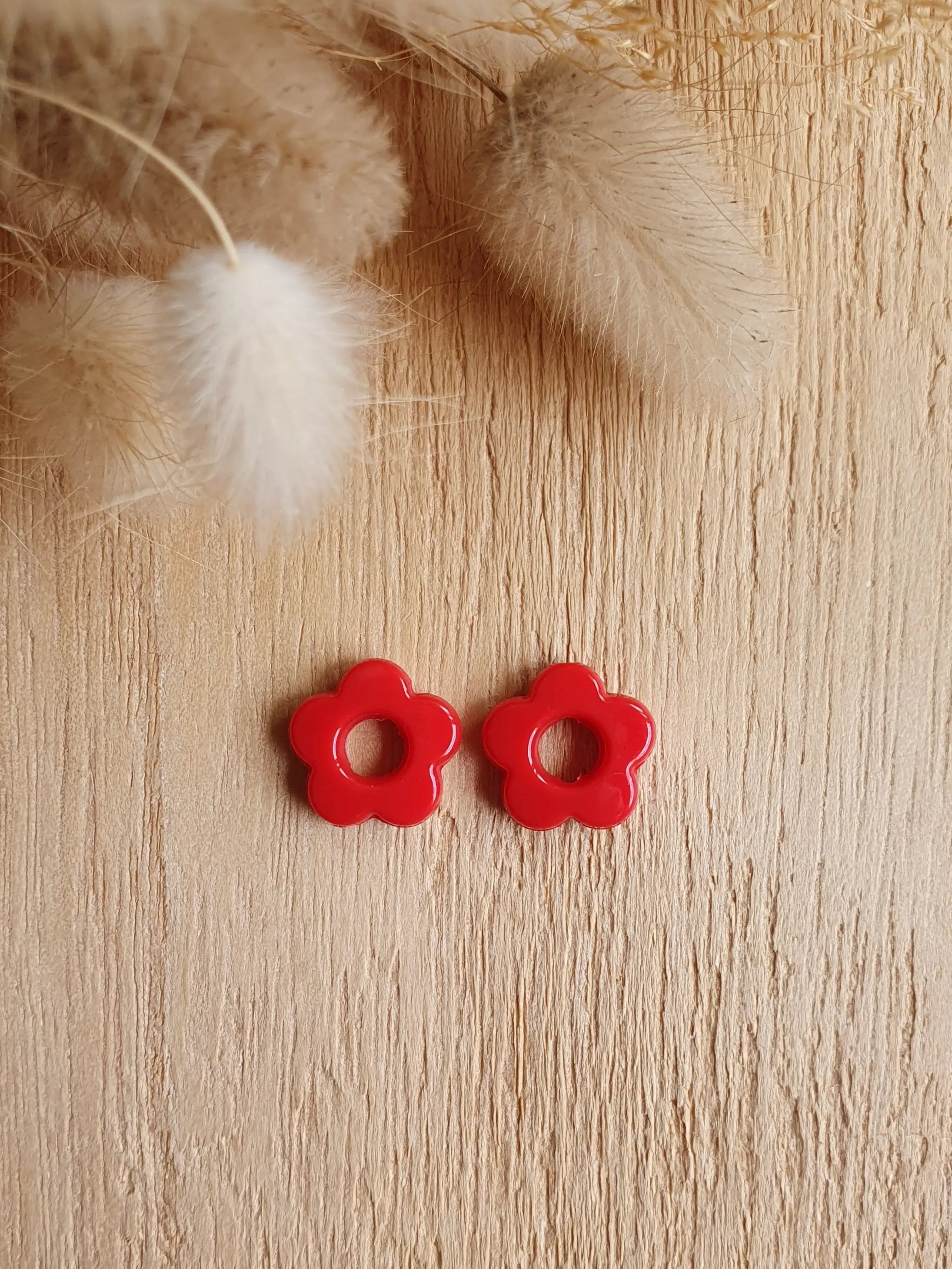 Paire de pampilles fleurs interchangeables pour boucles d'oreilles créoles Micomidy Bijoux