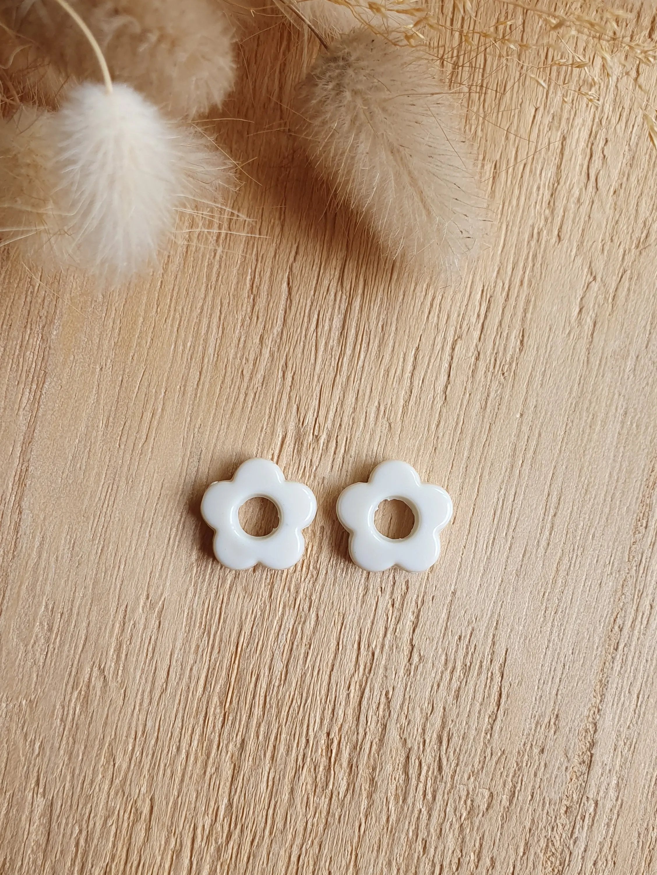 Paire de pampilles fleurs interchangeables pour boucles d'oreilles créoles Micomidy Bijoux