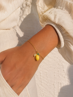 Bracelet Limoncello – Bracelet citron en acier inoxydable et strass Micomidy Bijoux