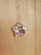 Attrape soleil étoile avec signe astrologique - suspension en verre en forme d'étoile Micomidy Bijoux