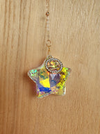 Attrape soleil étoile avec signe astrologique - suspension en verre en forme d'étoile Micomidy Bijoux