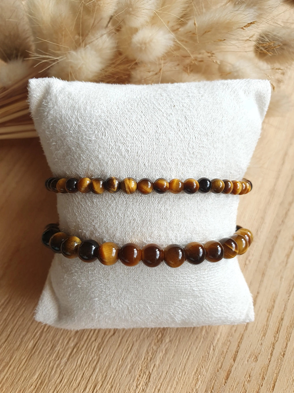 Bracelet élastique en pierre oeil de tigre - perles en pierres naturelles Micomidy Bijoux