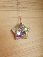 Attrape soleil étoile avec signe astrologique - suspension en verre en forme d'étoile Micomidy Bijoux
