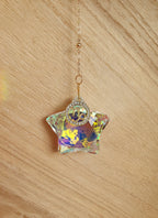 Attrape soleil étoile avec signe astrologique - suspension en verre en forme d'étoile Micomidy Bijoux