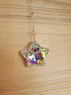 Attrape soleil étoile avec signe astrologique - suspension en verre en forme d'étoile Micomidy Bijoux