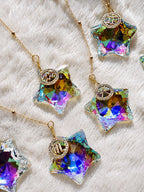 Attrape soleil étoile avec signe astrologique - suspension en verre en forme d'étoile Micomidy Bijoux