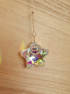 Attrape soleil étoile avec signe astrologique - suspension en verre en forme d'étoile Micomidy Bijoux