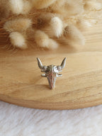 Bague Amarillo - Bague ajustable tête de buffle en acier inoxydable or ou argent Micomidy Bijoux