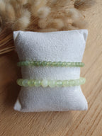 Bracelet élastique en jade de chine - perles en pierres naturelle de jade Micomidy Bijoux