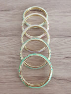 Joncs thaïlandais fleuris emaillés pastel Micomidy Bijoux