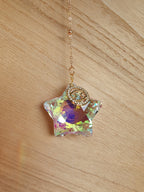 Attrape soleil étoile avec signe astrologique - suspension en verre en forme d'étoile Micomidy Bijoux