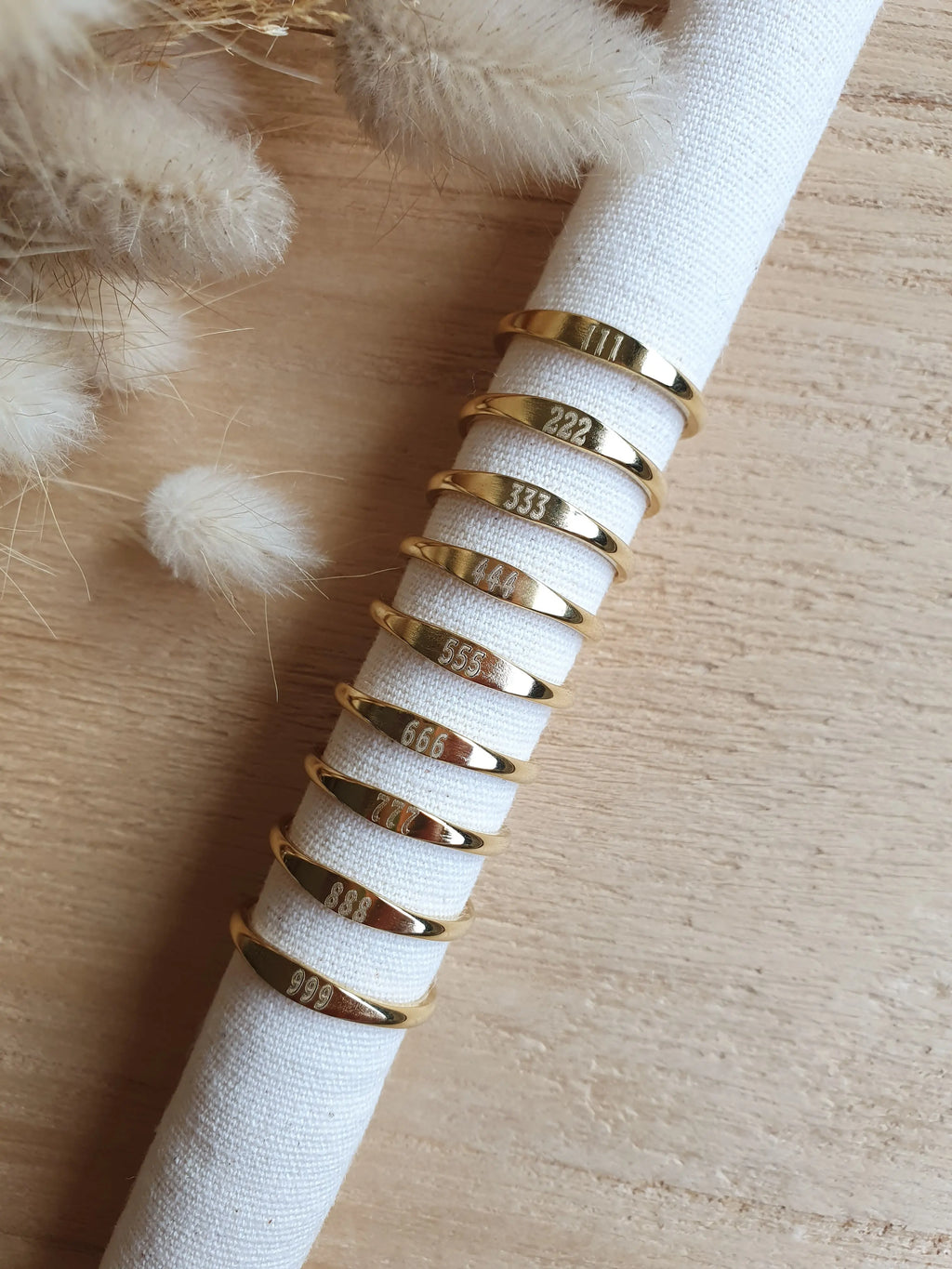 Bague nombre angélique en acier inoxydable doré - 111 à 999 Micomidy Bijoux