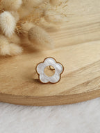 Bague Daisy - Bague fleur ajustable en acier inoxydable or et résine colorée Micomidy Bijoux