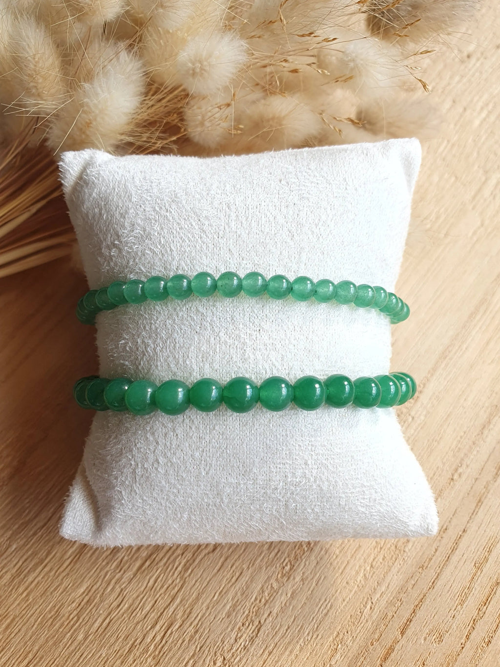 Bracelet élastique en pierre d'aventurine verte - perles en pierres naturelles Micomidy Bijoux
